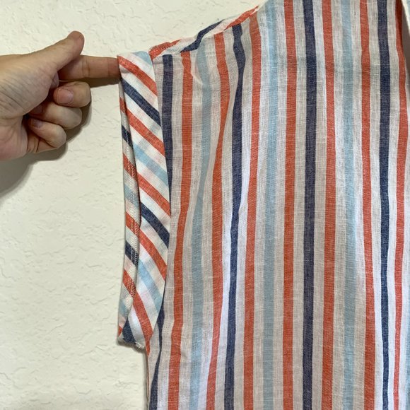 Banana Republic NWT Petite L Womens Dolman Sleeve Linen Blend Button Down Shirt - Picture 3 of 12